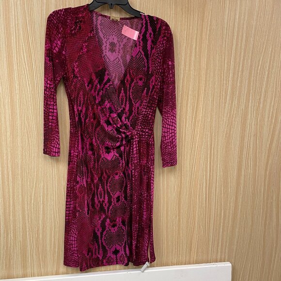 Anne Klein Purple Print Dress Size Small - Picture 1 of 6